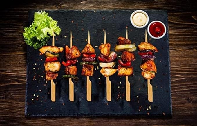 6 Inch Cocktail Picks, 1000PCS Bamboo Skewers for Appetizers, Toothpicks for Appetizers, Flat Paddle Wooden Skewers Food Sticks for Party Drinks Fruit BBQ, Charcuterie Boards Accessories.