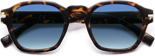 SOJOS Vintage Retro Square Polarized Sunglasses Men Standard Fit Trendy Womens Sun Glasses SJ2382