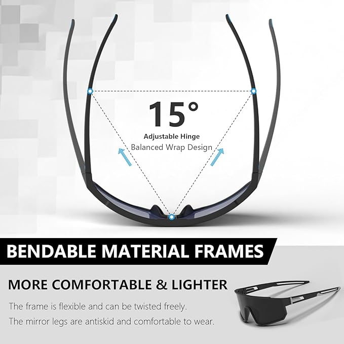 IKTOD 3 Pack Polarized Running Sunglasses for Women Mens Sunglasses UV Protection for Cycling Baseball Fishing