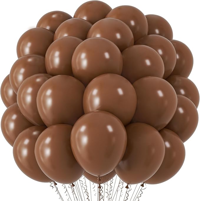 Brown Balloons, 66pack 12inch Brown Latex Party Balloons for Graduation, Teddy Bear Themed Party, Wedding, Birthday, Bridal Shower, Baby Shower, Gender Reveal Party Decorations
