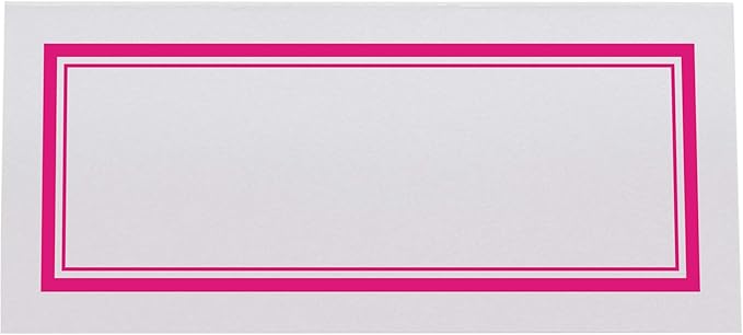 Double Line Border Place Cards, Fuschia (Choose Color), Set of 150, Pre-cut and Scored - Wedding, Party, Dinner, and Special Events - Made in the USA