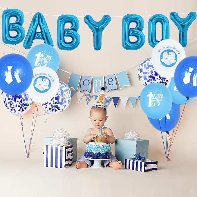 TONIFUL 52 Pieces 16 Inch Blue Letter A-Z Balloons,Custom Phrase Mylar Foil Alphabet Letter DIY Personalized Phrase Banner for Birthday Anniversary Celebration Graduation Party Supplies Decoration