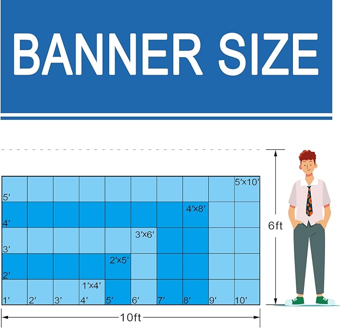 Custom Vinyl Banners and Signs Customize for Outdoor Indoor, Customize Photo Logo Text Banner Decoration Backdrop for Party Birthday Graduation Wedding Event (6'x25')