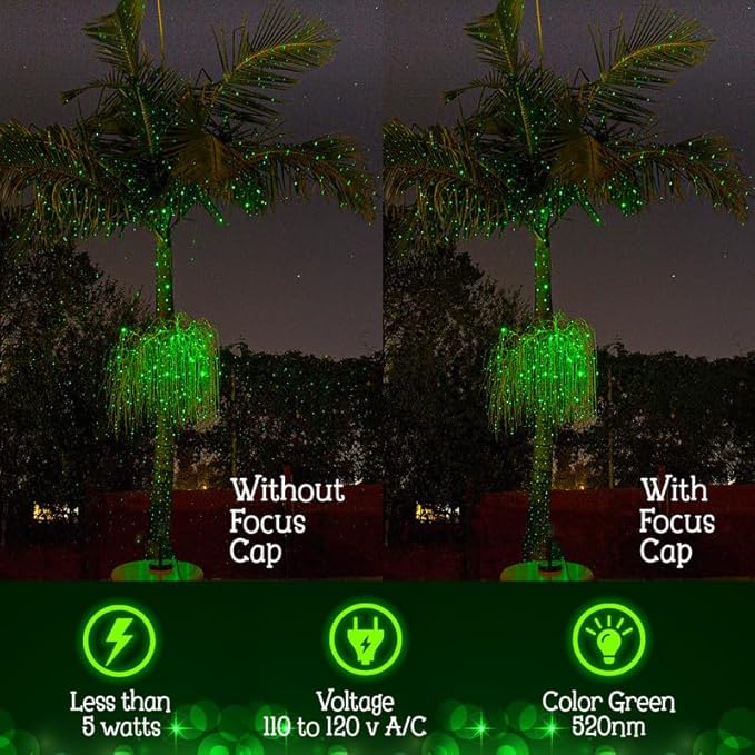 Commercial Green Laser Projector Light for Holidays - Christmas Laser Lights Outdoor Projector - Garden & Landscape Spotlights - Tree Lighting Outdoor Color Light Projector