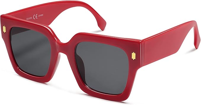 SOJOS Vintage Oversized Square Sunglasses for Women,Retro Womens Luxury Big Large Sun Glasses UV400 SJ2194