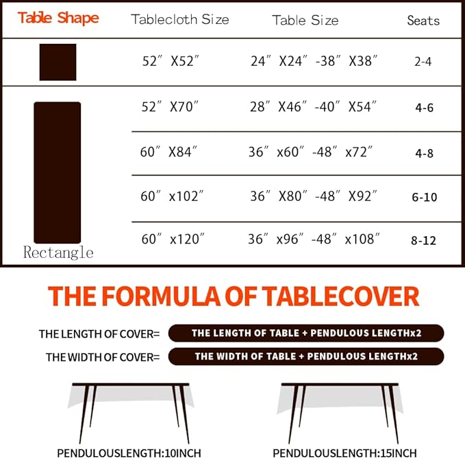 MATIRUG Fall Thanksgiving Table Cloths Rectangle 52x70 Inches, Pumpkin Jacquard Waterproof Wrinkle Free Tablecloth, Farmhouse Dinning Table Cover for Autumn Harvest/Honey