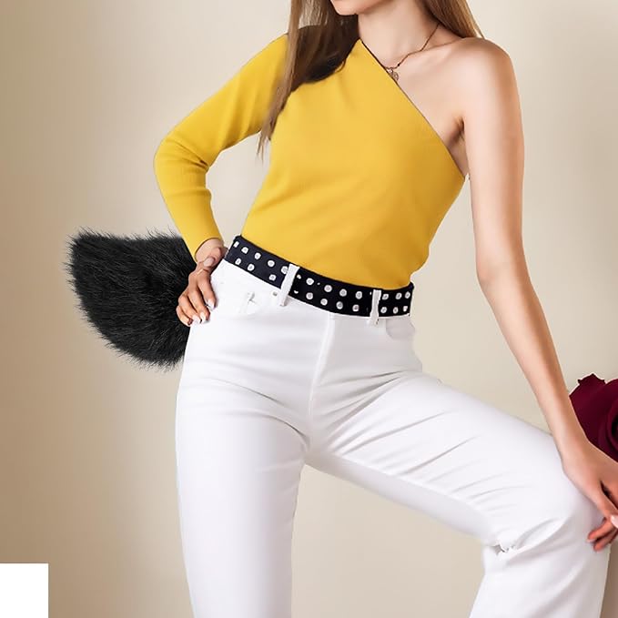 Adolala Plush Faux Fur Bunny Tail Cosplay Rabbit for Halloween Christmas Easter Costume Accessories