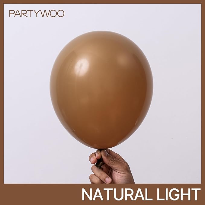 PartyWoo Brown Balloons 85 pcs Different Sizes of 18 12 10 5 Inch Boho Neutral Coffee Dark Brown Balloon Arch Kit Garland for Wedding Baby Shower Gender Reveal Birthday Party Decorations Brown-F09