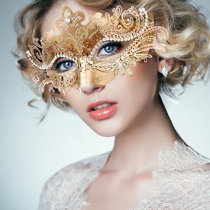Coddsmz Couple Masquerade Mask Set - Venetian & Mardi Gras Mask for Women & Men