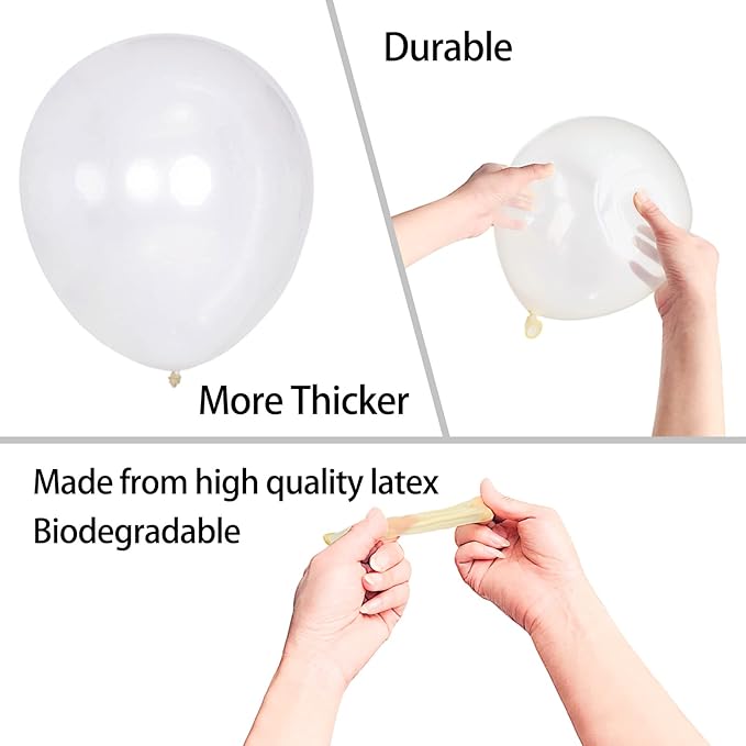 KAWKALSH 200pcs Clear Balloons 5 Inch, Small Mini Latex Balloons for Party Birthday Baby Shower Anniversary Festival Arch Garland Decoration