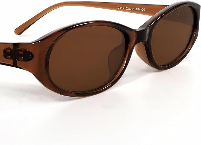 Retro Oval Sunglasses for Women Chic Cat Eye 90s Sunnies Lightweight Narrow Shades Trendy UV protection Sun Glasses