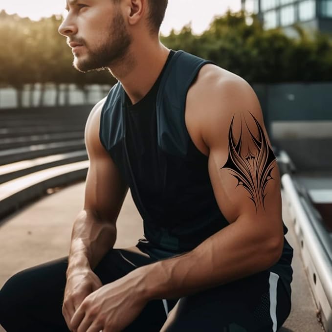 Temporary Tattoos for Men Women 10 Sheets Large Realistic Fake Tattoo Stickers Viking Tribal