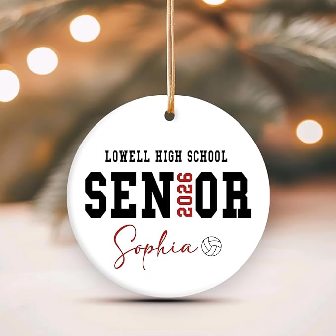 Personalized Senior 2026 Ornament, Class of 2026 Christmas Ornaments, High School Senior Gifts for Women Men, Custom Graduation Gift for Students, Graduation Gifts for Him Her, Grad Gift 2025