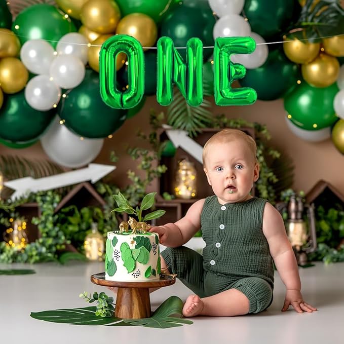 TONIFUL 52 Pieces 16 Inch Green Letter A-Z Balloons,Custom Phrase Mylar Foil Alphabet Letter DIY Personalized Phrase Banner for Birthday Anniversary Celebration Graduation Party Supplies Decoration