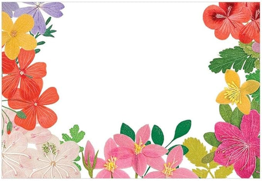 Caspari Halsted Floral Place Cards, 24 Count