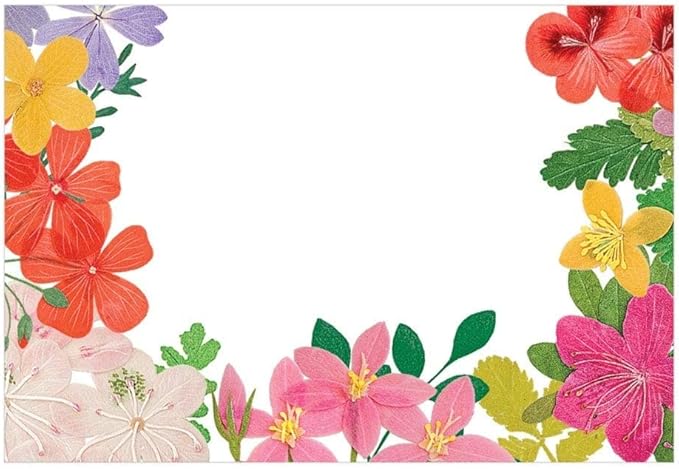 Caspari Halsted Floral Place Cards, 40 Count
