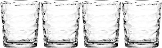 Glaver's Whiskey Glasses 13 oz. Barware Set of 4 Old Fashioned Glasses for Whisky, Scotch, Bourbon, Liquor, Juice, and Cocktails.
