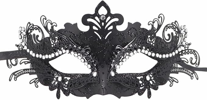 Coolwife Couples Masquerade Masks Metal Venetian Mardi Gras Party Evening Prom Costume Mask