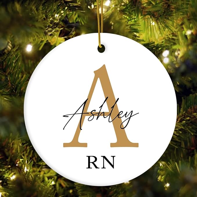 Personalized Registered Nurse Ornament, Nursing Graduation Ornament for Medical Students, Grad Gifts for Women Daughter Mom Friends, Rn Gifts for Nurse, Custom Rn Christmas Ornaments 2025