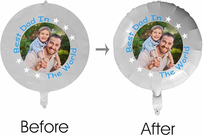 DIYKST Custom 18" Balloons with Logo Personalized Balloon with Photo Text Face on Balloon Design Your Own Balloons