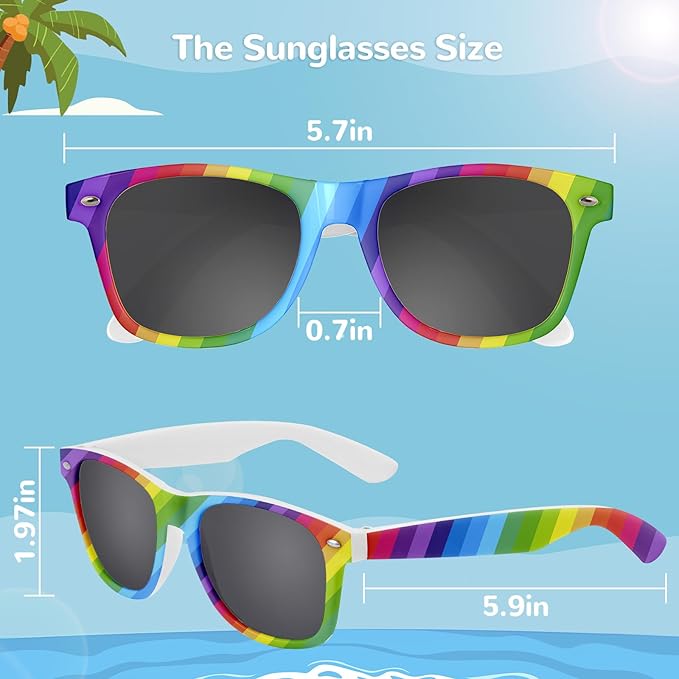 Black Sunglasses Party Favors - 12 Pack Sunglasses Bulk for Wedding Graduation Birthday Pool Beach Party Supplies