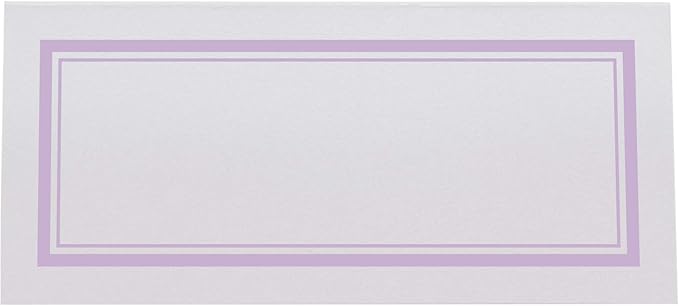 Double Line Border Place Cards, Lavender (Choose Color), Set of 25, Pre-cut and Scored - Wedding, Party, Dinner, and Special Events - Made in the USA