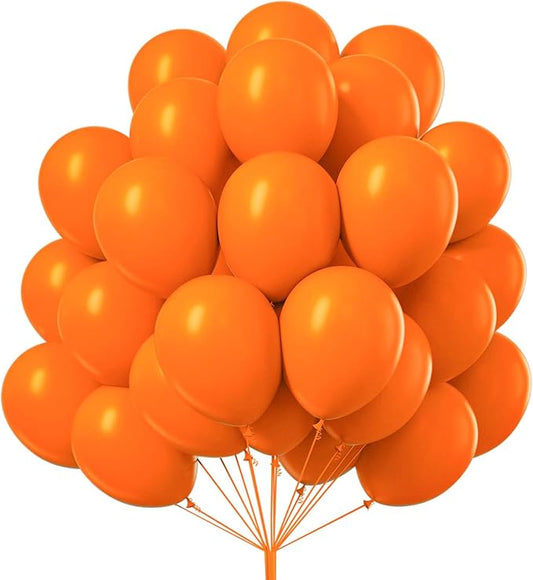 PartyWoo Orange Balloons 100 pcs 12 Inch Pumpkin for Thanksgiving Fall Balloons Halloween Little Cutie Baby Shower Birthday Graduation Party Decorations Orange-Y9