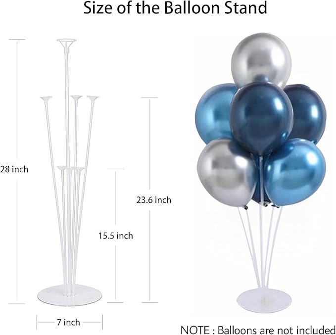 Balloon Stand Kit For Table - 4 Sets Balloon Sticks with Base For Birthday Graduation Party Decorations