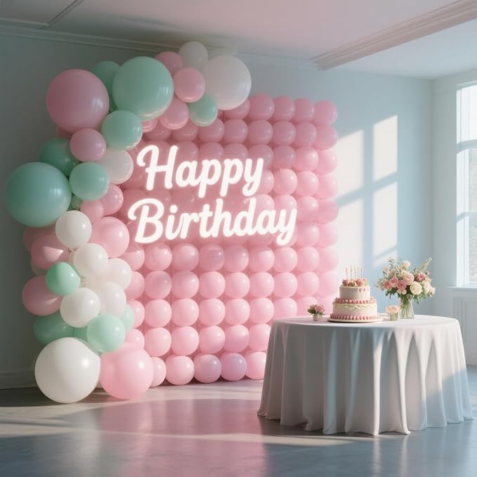 Pink Balloons 100 Pack, 12 Inch Latex Helium Pink Balloons Garland for Elegant Birthday Wedding Baby Shower Graduation Arch Party Decorations