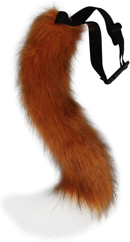 Faux Fur Fox Wolf Tail Animal Dog Furry Tails for Halloween Party Cosplay Accessory
