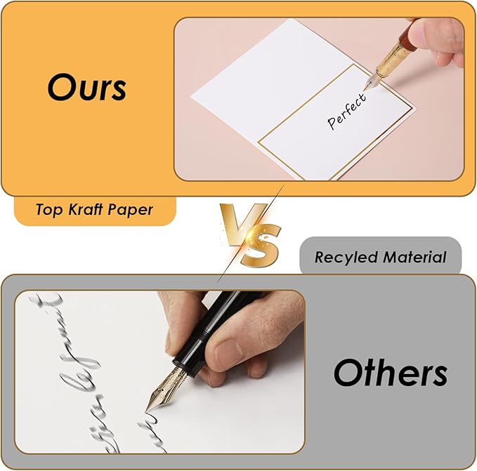 Place Cards for Table Setting - 50Pcs White Blank Table Place Cards with Gold Foil Border, Table Seating Name Cards for Weddings, Banquets Dinner Parties (Folfding Size 2x3.75 inches) (White)