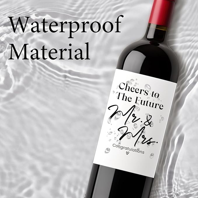 FBCCZEY Wedding Shower Gifts Wine Bag Bride Engagement Gifts for Couples Bridal Shower Wedding Gift Party Favors Mr And Mrs Wine Bottle Bags with Wines Label Cheers To The Future Wines Bags