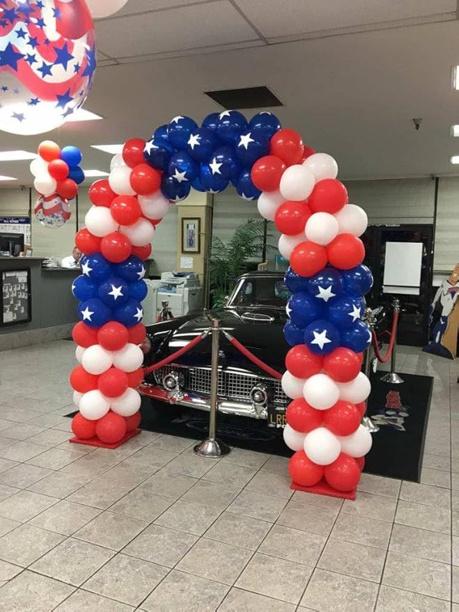 Red White Blue Balloons, 66pack 12inch Macaron Latex Party Balloons for Birthday Graduation 4th of July Independence Day Anniversary New Year Holiday Party Decorations