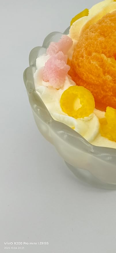 Generic Ice Cream Aromatherapy Candles, Glass Goblet, Decorative Dessert Shape, Fruit Fragrance, Christmas Birthday Festival Gift (Fragrant Peach)