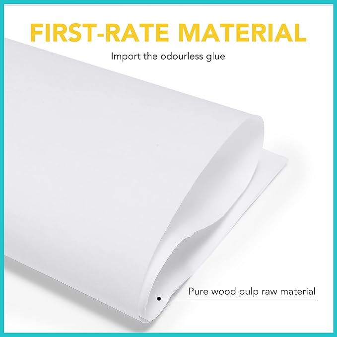 GSSUSA Large Paper Bags with Handles16x6x12 White 50Pcs, Kraft Paper Shopping Bags Bulk for Small Business, Valentines Day, Grocery, Boutique, Merchandise