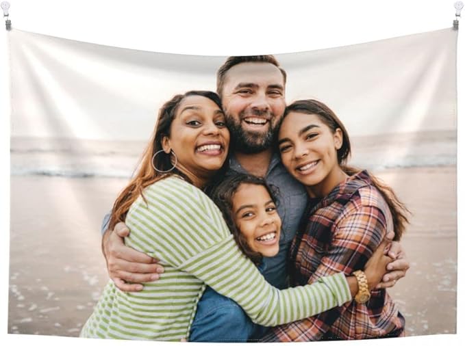 JINJUREN Custom Tapestry Upload Images Banners and Signs Customize For Bedroom 37 * 29 inch Horizontal