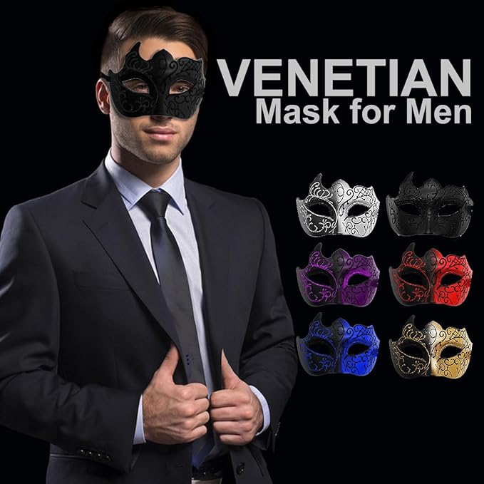 Masquerade Masks for Women Men Couple Lace Eye Mask for Venetian Carnival Halloween Party Ball Prom Costume Mardi Gras