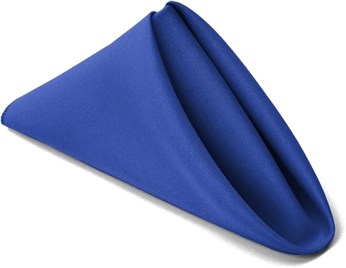 TableLinensforLess 17x17-Inch Cloth Napkins (12, Royal Blue)