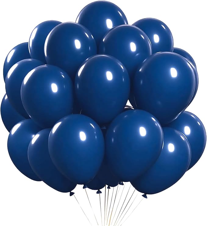 Royal Blue Balloons 100 Pack, 12 Inch Latex Helium Blue Balloons Garland for Elegant Birthday Wedding Baby Shower Graduation Arch Party Decorations