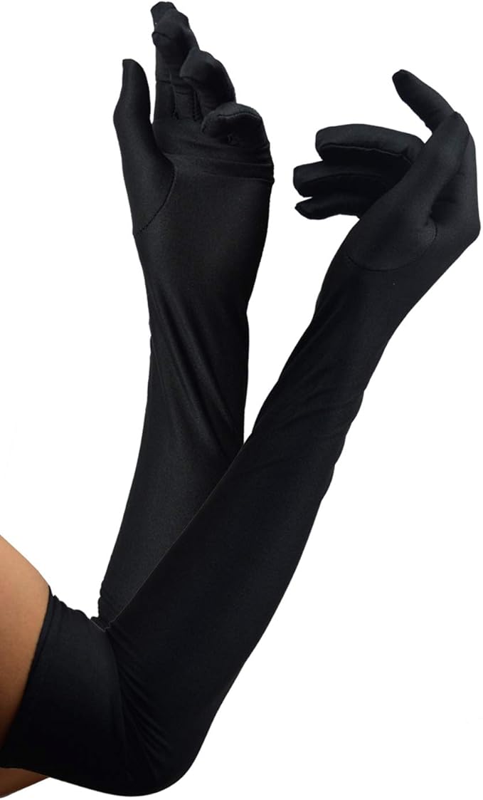 DRESHOW 1920s Great Gatsby Accessories for Women Flapper Headpiece Headband Gloves Costume Harlem Nights Accessories Set
