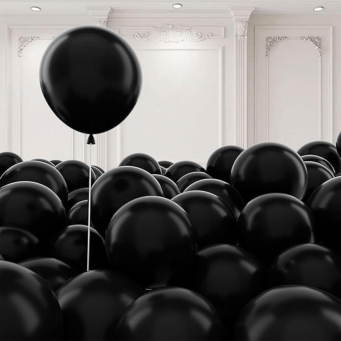 125 pcs Black Latex 5 Inch Balloons, Small Balloons for Balloon Garland or Balloon Arch as Party Decorations, Birthday Decorations, Anniversary Party Decor