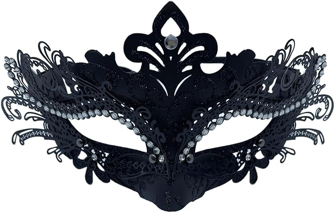 Couple Masquerade Mask Set - Venetian Style Masks for Halloween, Costume Parties and Carnival