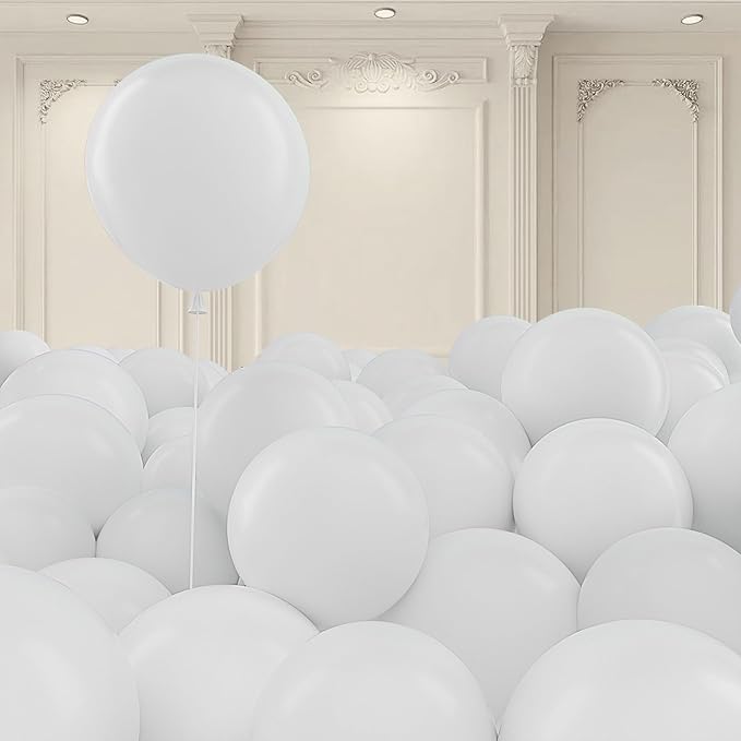 125 pcs White Balloons 5 Inch, Small Balloon Garland Arch Kit for Birthday Party Decorations Anniversary Wedding Baby Shower Party Decor