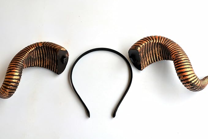 Sheep Horn Headhand Cosplay Headwear Halloween Costume Brown