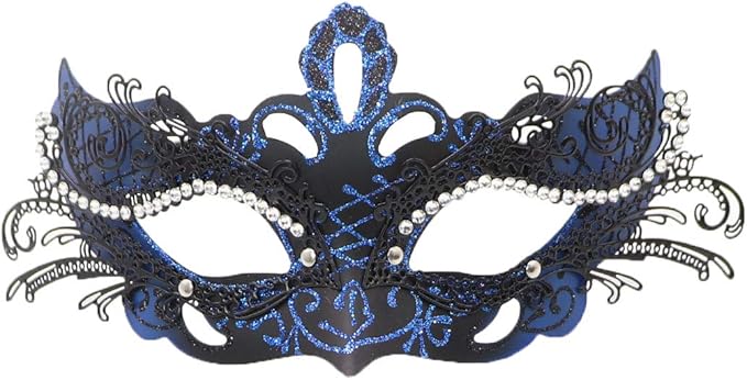 Coolwife Couples Masquerade Masks Metal Venetian Mardi Gras Party Evening Prom Costume Mask