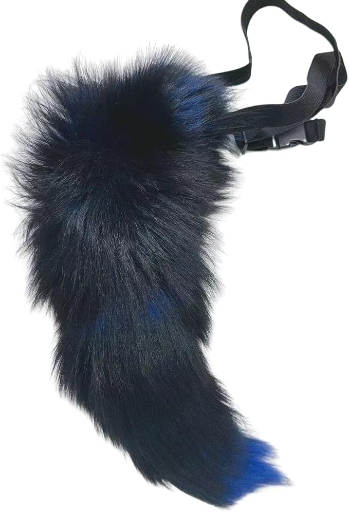 Wolf Ears Tail Set Fox Wolf Headbands Clips Fluffy Cosplay Costumes, Gothic Punk Accessories for Halloween
