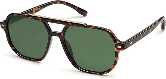 SOJOS Retro Trendy Aviator Polarized Sunglasses Men Women Vintage 70s Square Stylish Frame Sun Glasses SJ2283