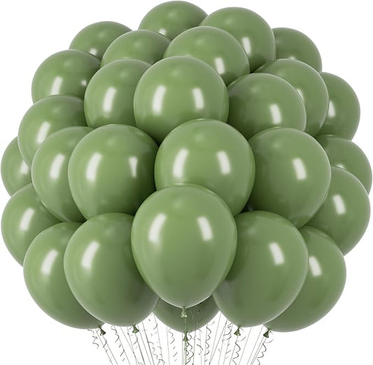 Sage Green Balloons, 66pack 12inch Olive Green Latex Party Balloons for Baby Shower, Graduation, Wedding, Birthday, Bridal Shower, Anniversary Party Decorations