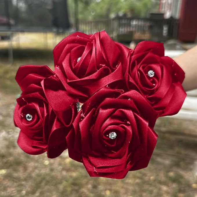 1-1/2" Width x 100 Yards Satin Ribbon, Red Ribbon Perfect for DIY Craft, Bows, Gift Wrapping, Flower Bouquet, Valentine's Day, Christmas and Party Decoration