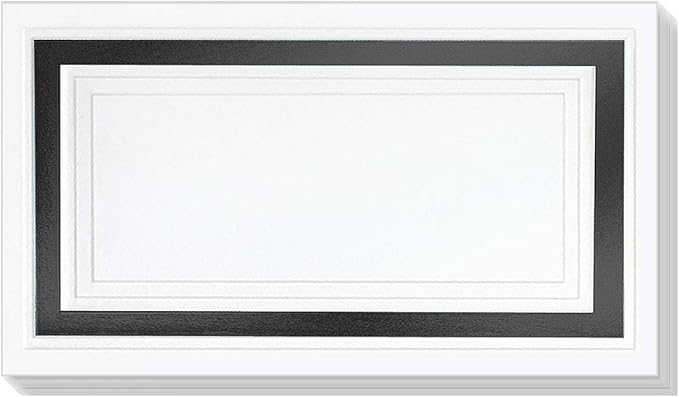 PaperDirect White Cover Stock Place Cards with Black Foil Border, 200-Pack